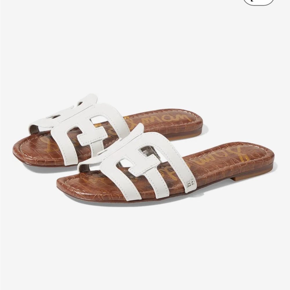 Sam Edelman Women's White Slide Sandals